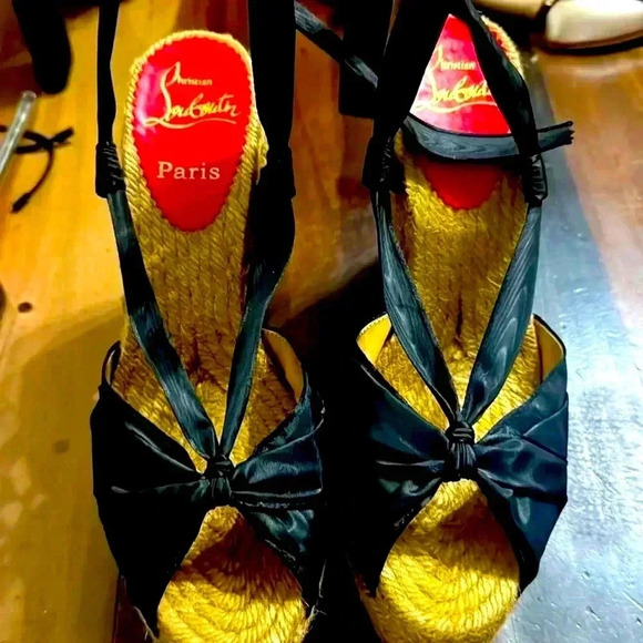 Christian Louboutin lace up espadrilles. - Picture 2 of 5